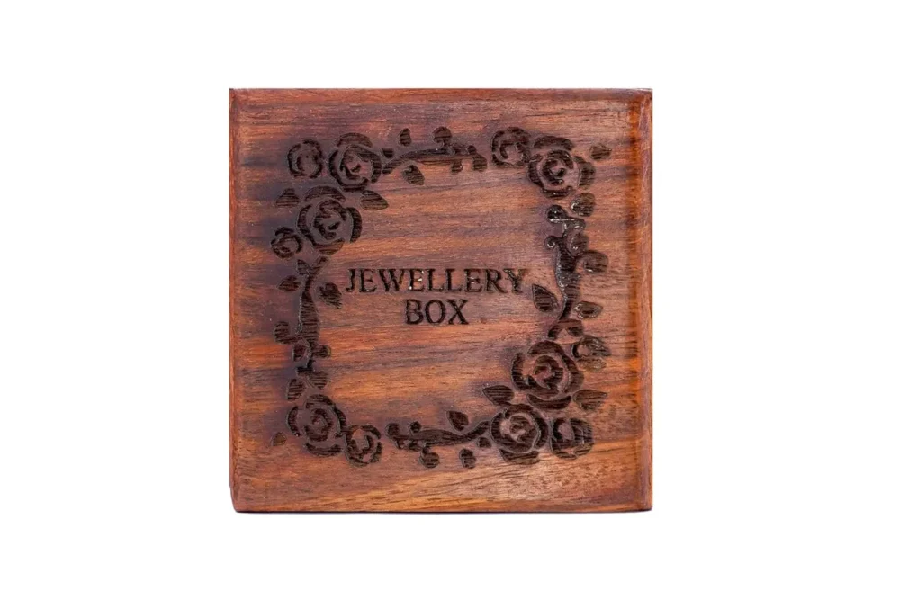 elegant teakwood jewellery box