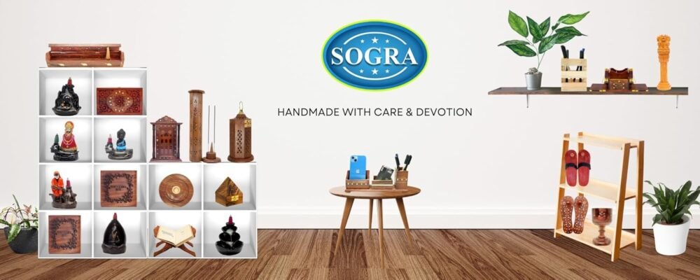 Sogra Premium Wooden Handicrafts :- Wooden Pen Stand