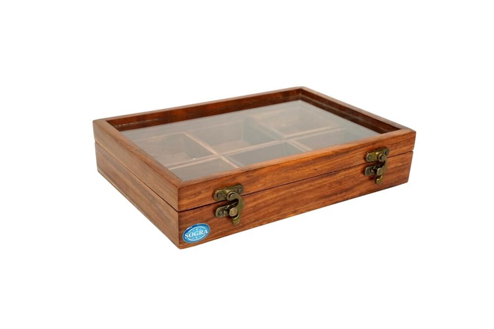 Sogra Premium Wooden Handicraft:- Masala Box {Big}