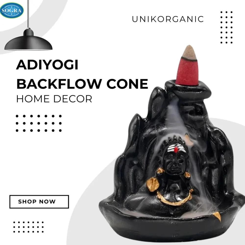 home decor :- Adiyogi Backflow Cone