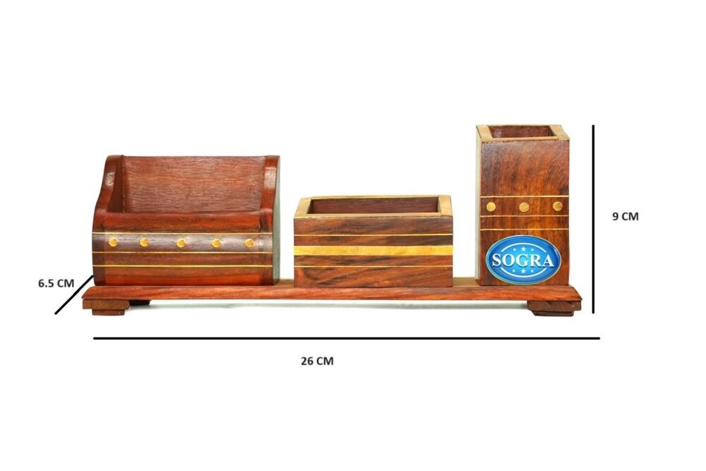 Sogra Premium Wooden Handicrafts :- Wooden Pen Stand