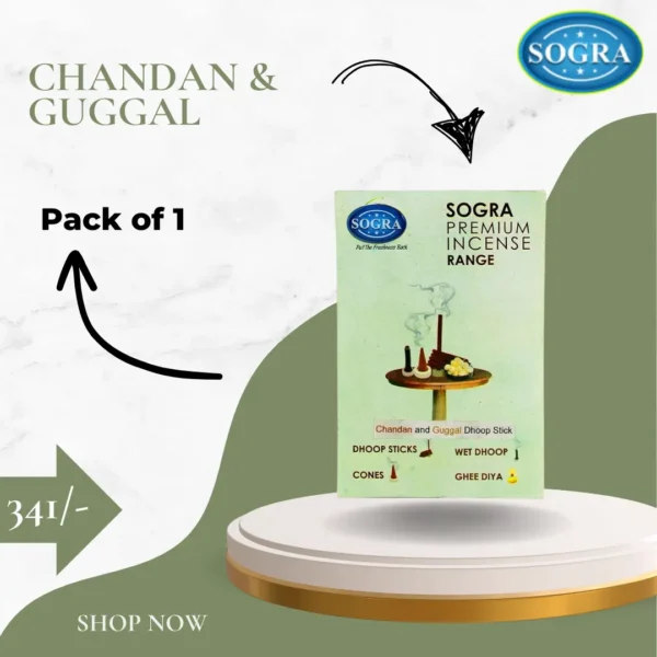 Sogra Premium Dhoop Stick:- Chandan & Guggal