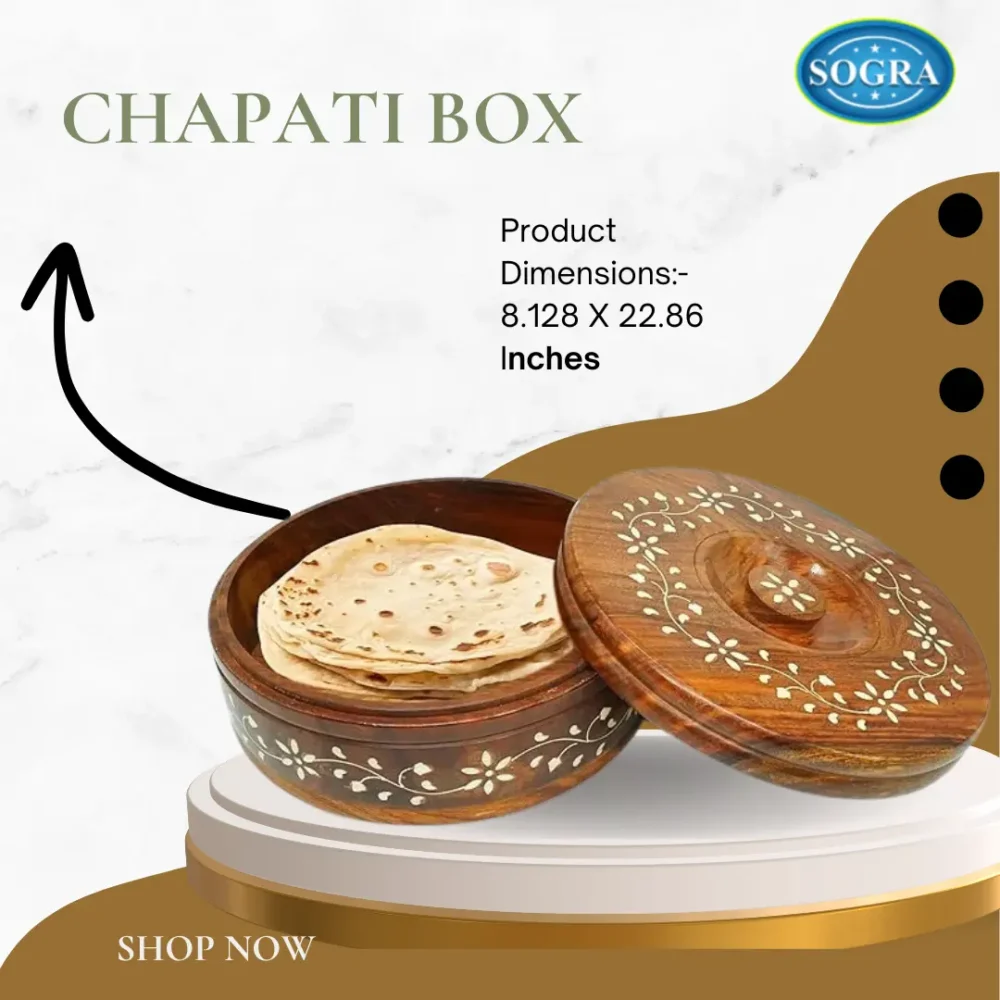 Wooden Handicraft:-Wooden Chapati Box