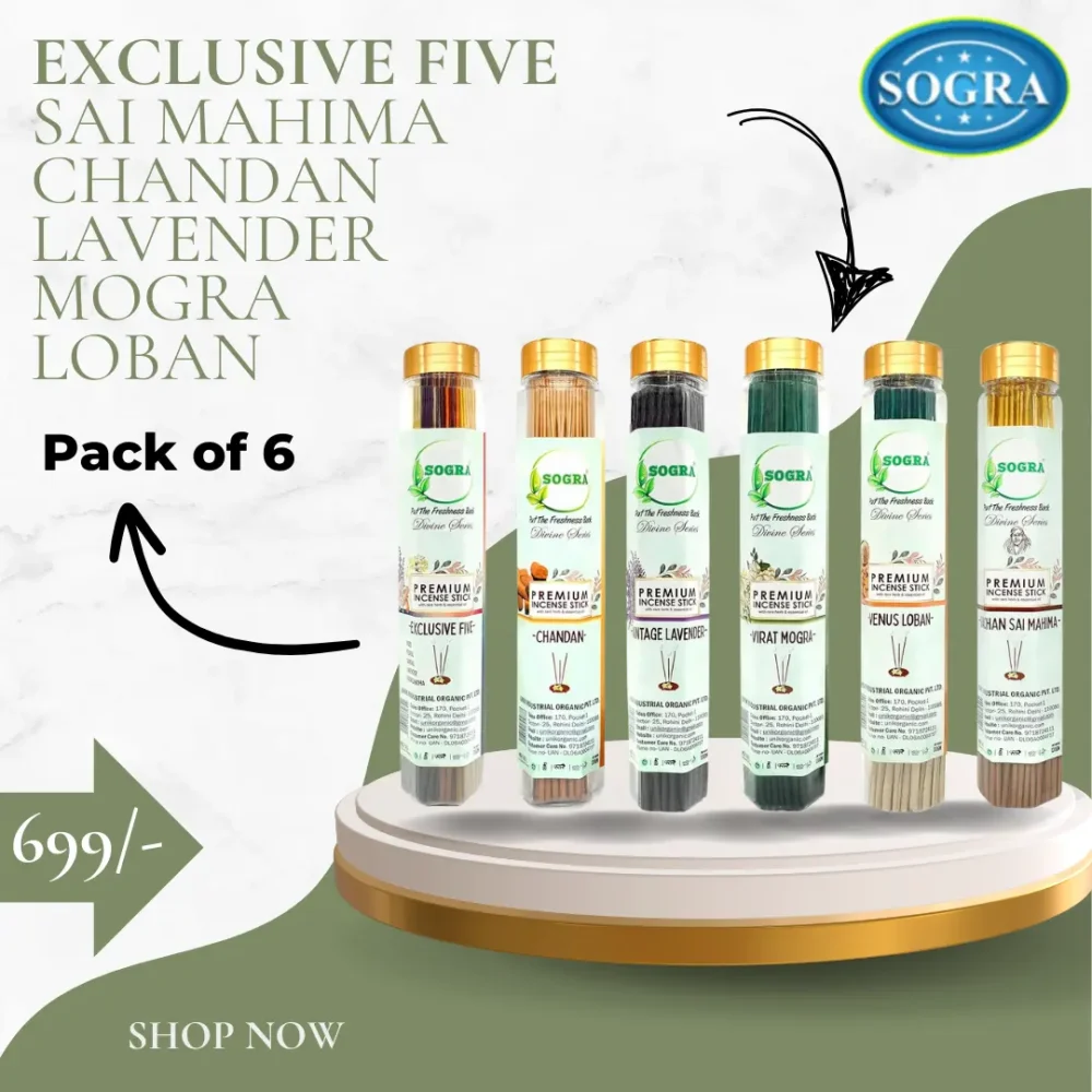 Exclusive Five, Sai Mahima, Virat Mogra, Chandan, Loban, Lavender | Pack of 6