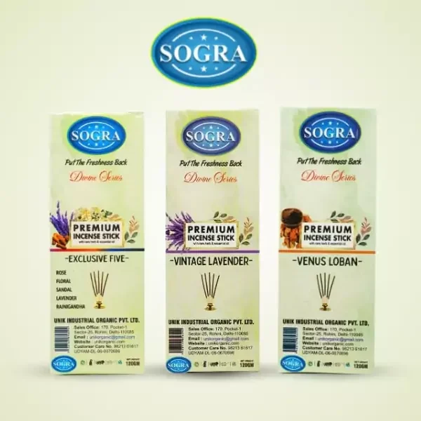 Buy Sogra Premium Incense Stick – Exclusive Five, Lavender, Loban