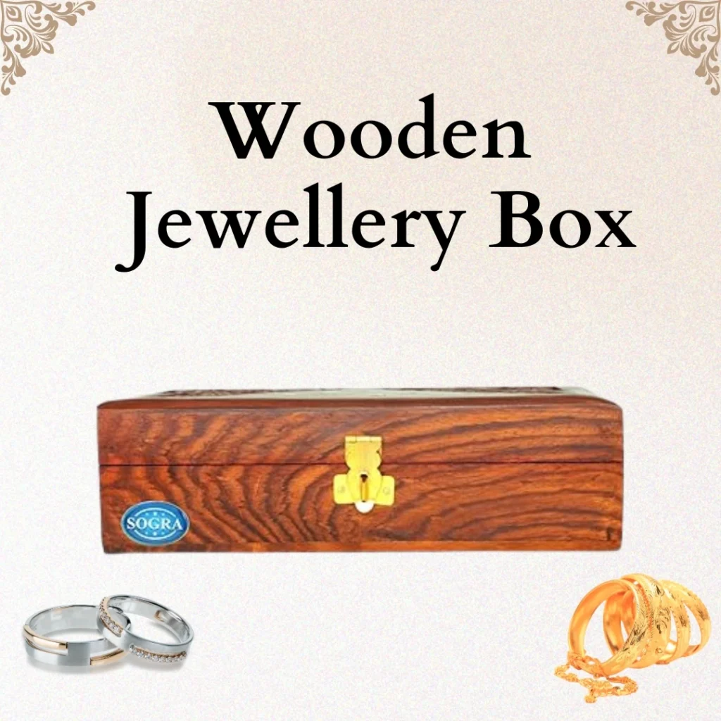 Sogra Premium Wooden Handicraft:-Wooden Jewellery Box {L}