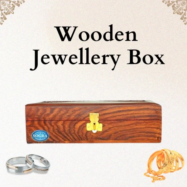 Sogra Premium Wooden Handicraft:-Wooden Jewellery Box {L}