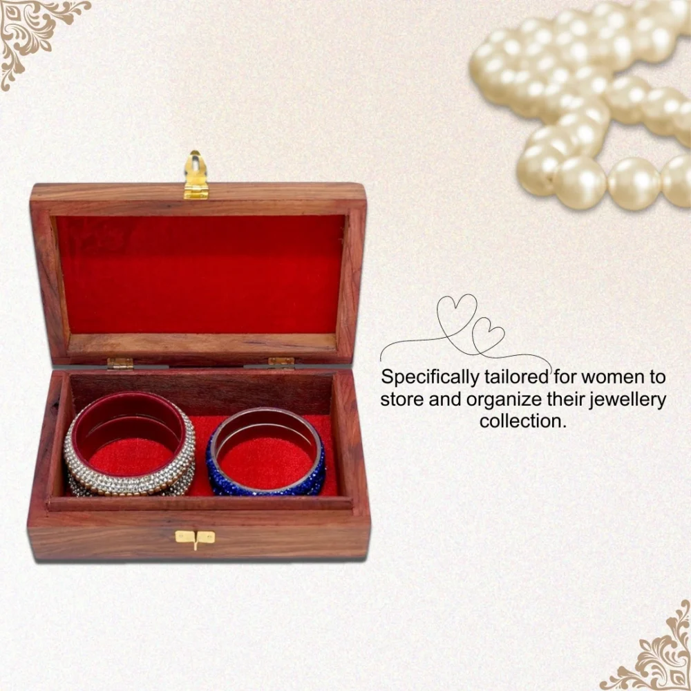 Sogra Premium Wooden Handicraft:-Wooden Jewellery Box {L}