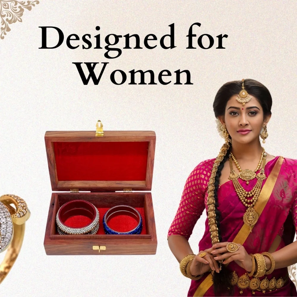 Sogra Premium Wooden Handicraft:-Wooden Jewellery Box {L}