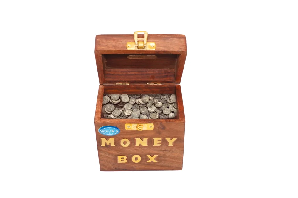 Wooden handicraft :- Hand Crafted Money Box