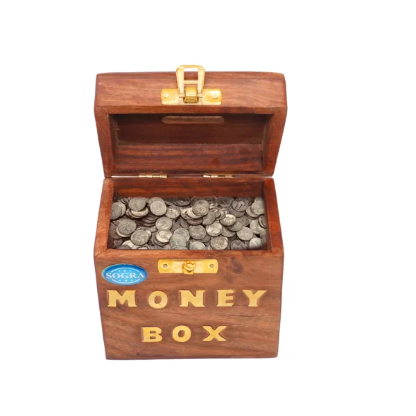 Wooden handicraft :- Hand Crafted Money Box