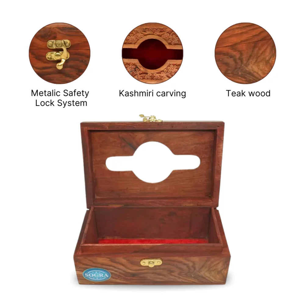 Buy Sogra Premium Wooden Handicraft:- Wooden Tissue Box